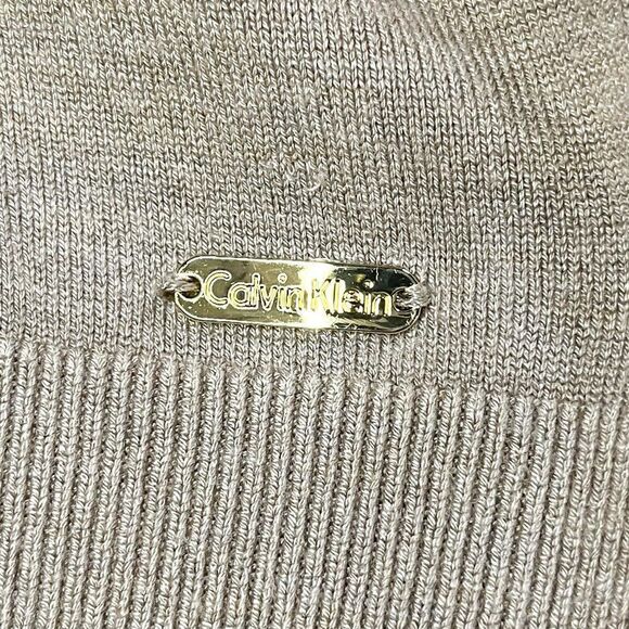 Calvin Klein Shell Sweater Vest Top - Heather Latte - Picture 7 of 9